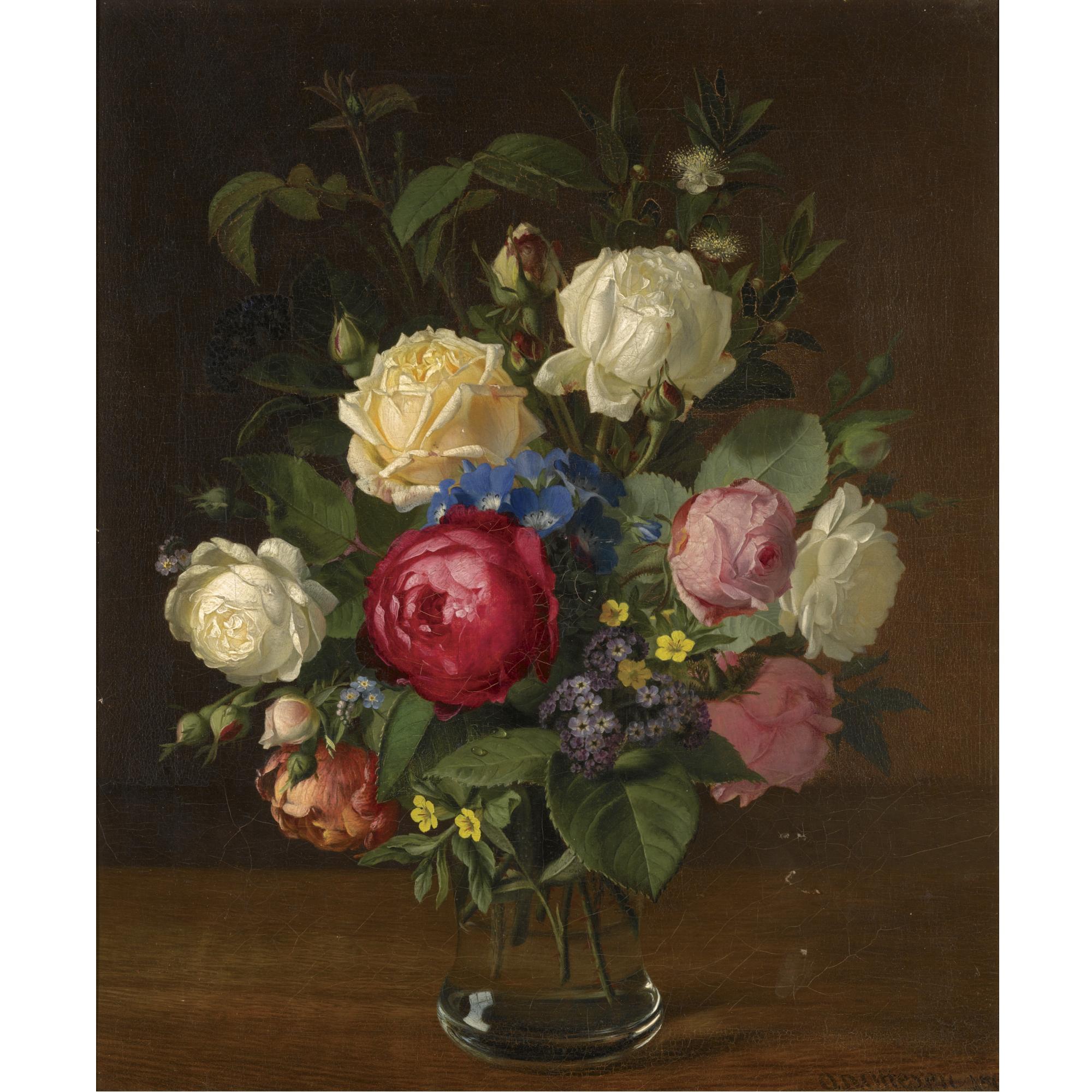 Otto Ottesen - Danish still Life Med Blomster (Still Life With Flowers)