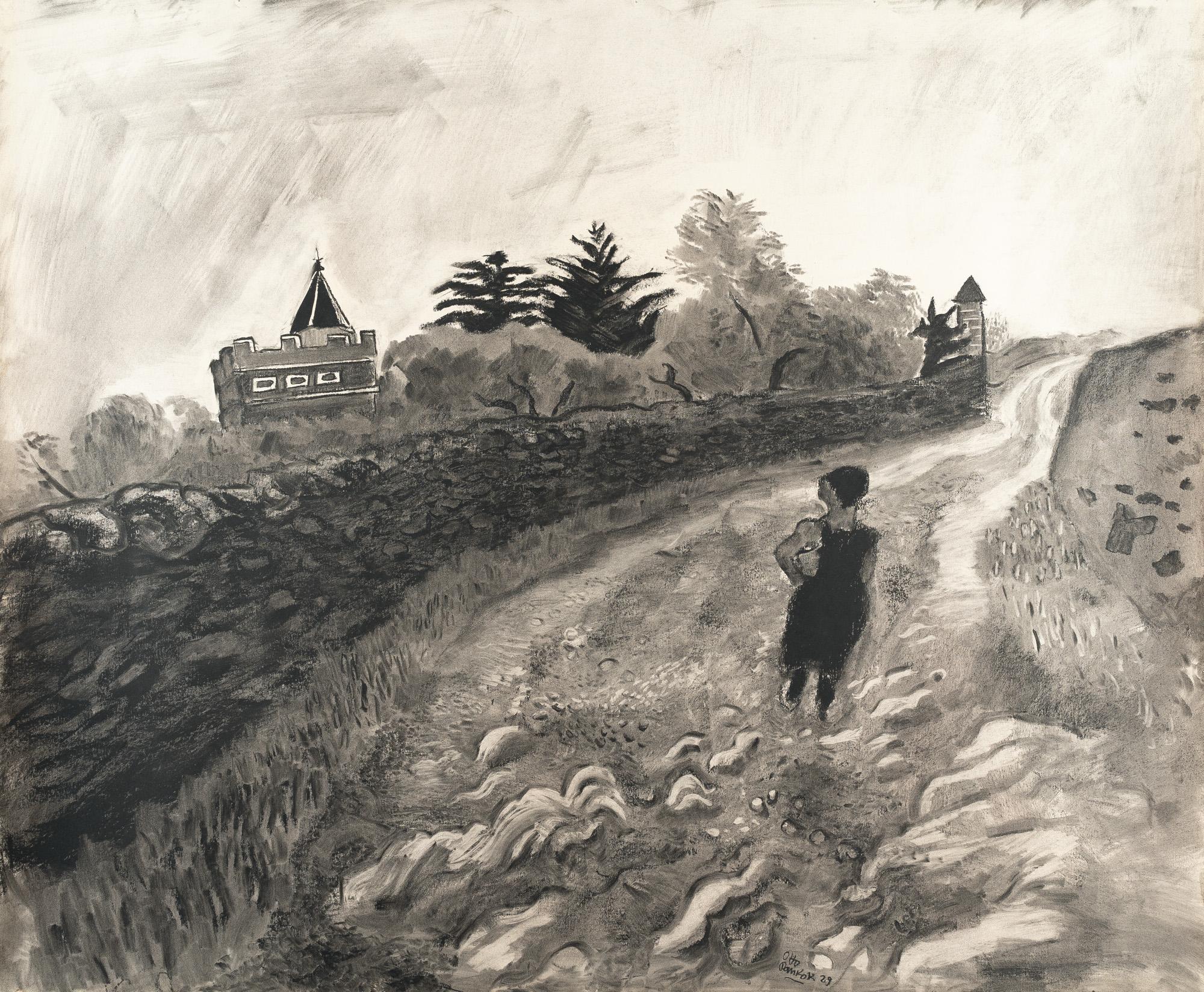 Otto Pankok - Frau am Schloss