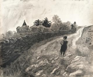 Otto Pankok - Frau am Schloss