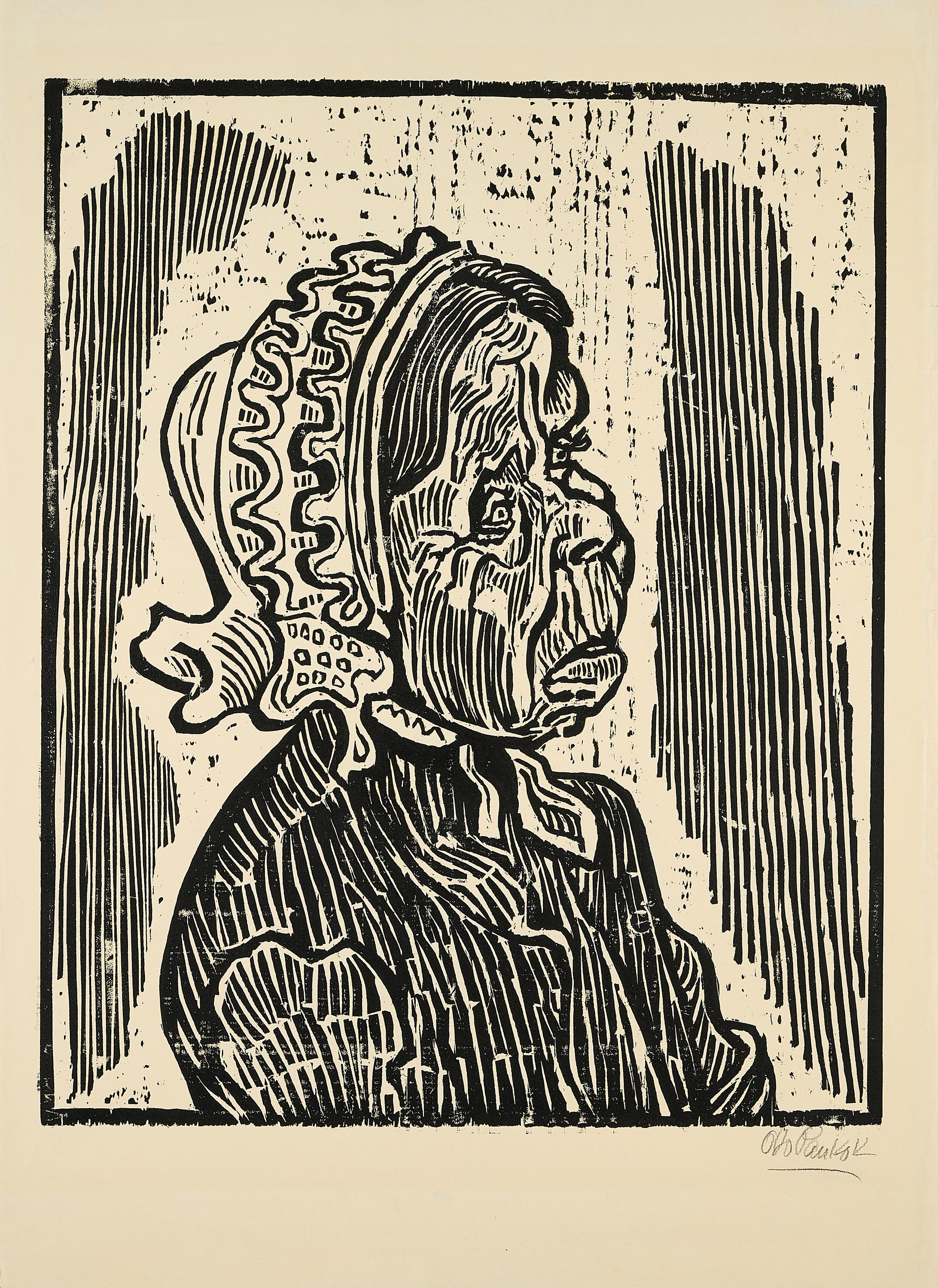 Otto Pankok - Frau mit Haube (Jana).