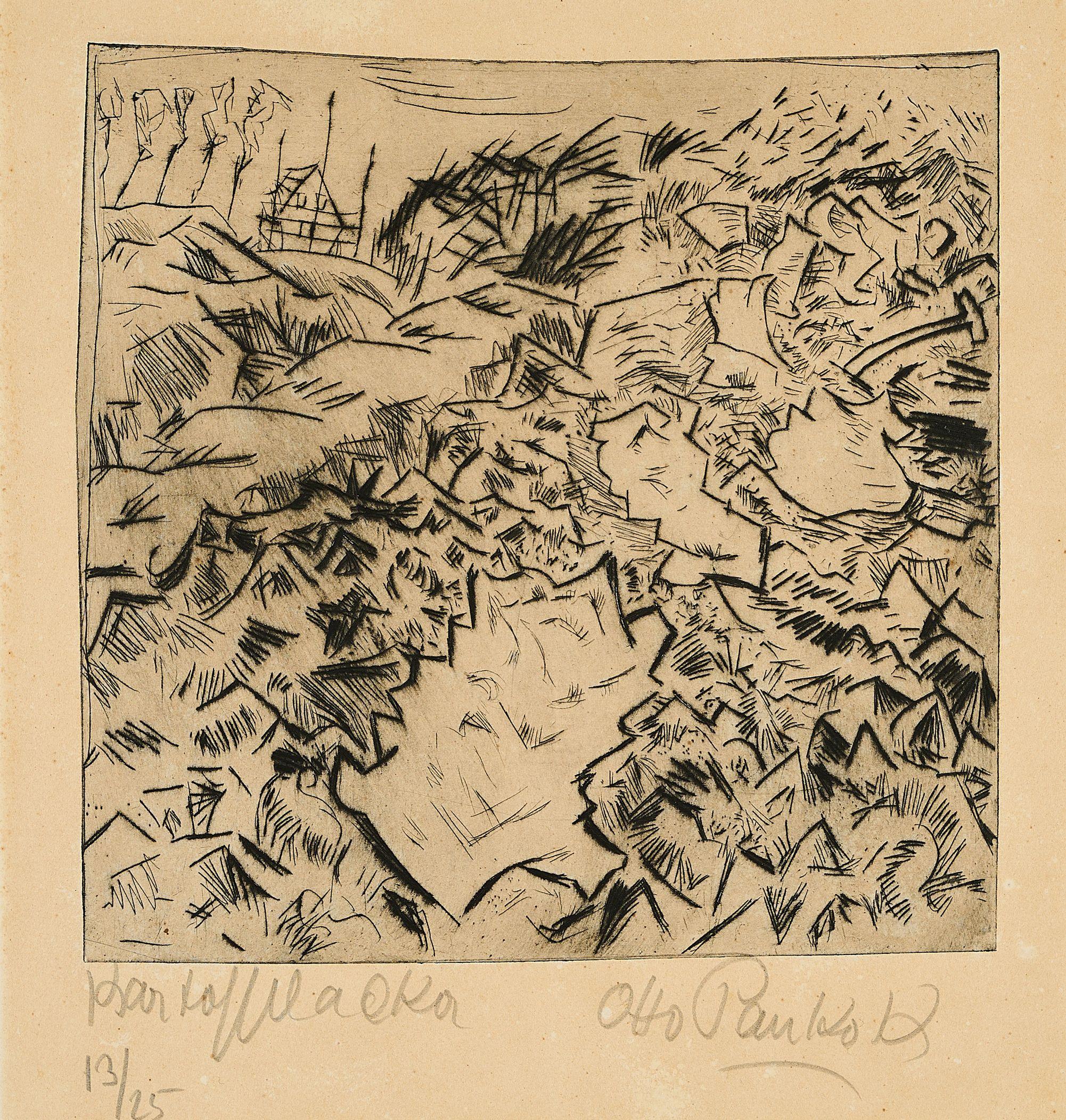 Otto Pankok - Kartoffelacker (Aus: 10 Landschaften).