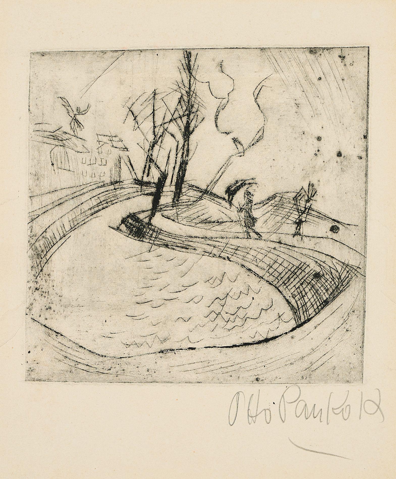 Otto Pankok - Regenteich.