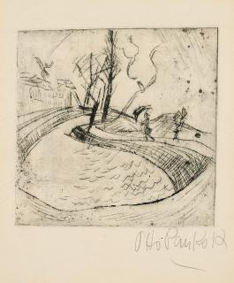 Otto Pankok - Regenteich.