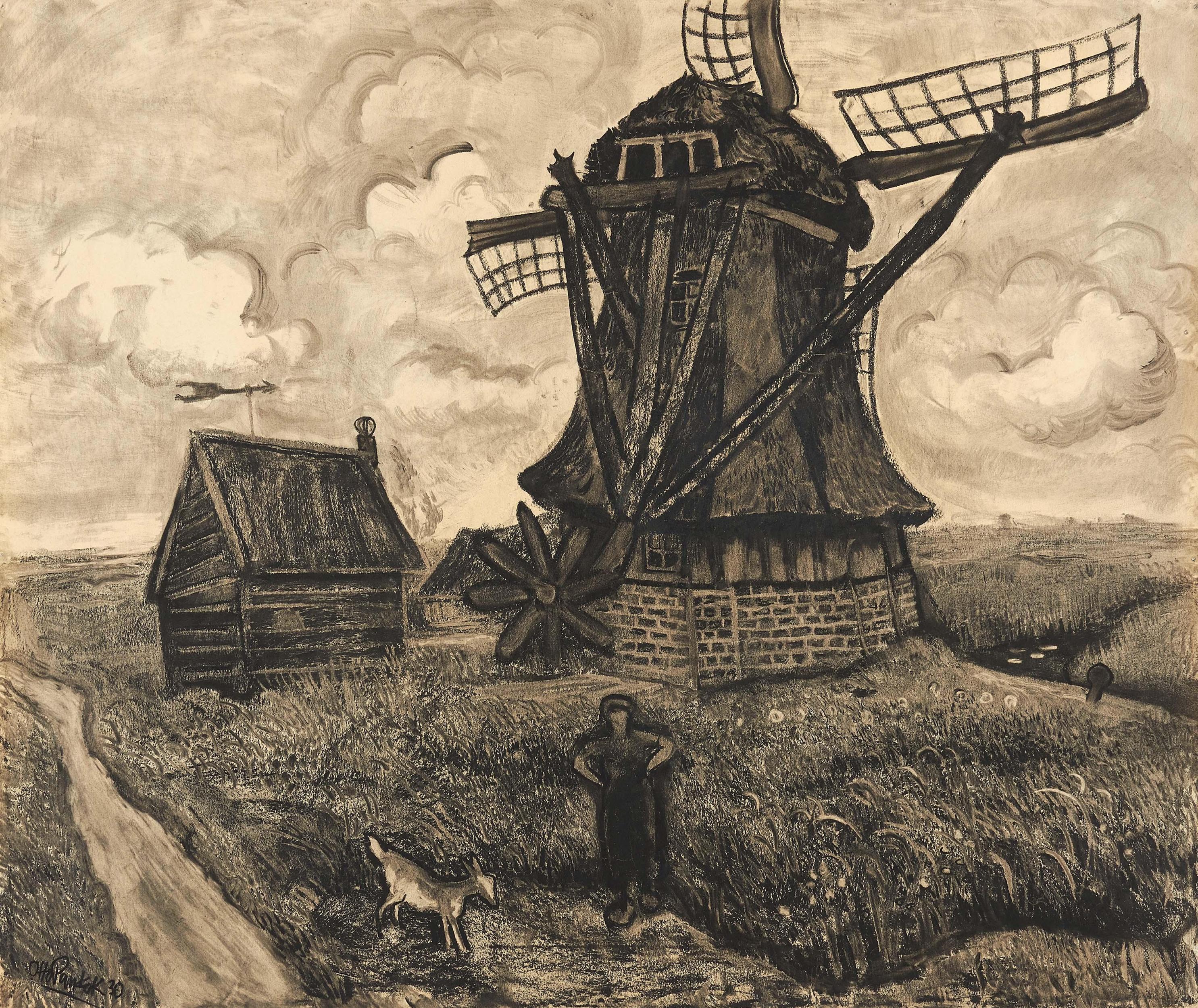 Otto Pankok - Windmühle.