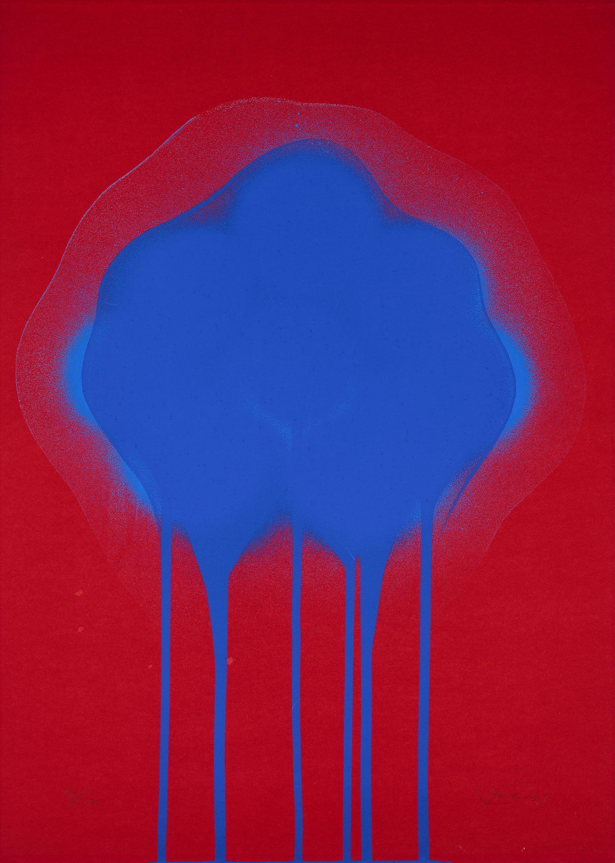 Otto Piene - Blaue Feuerblume.