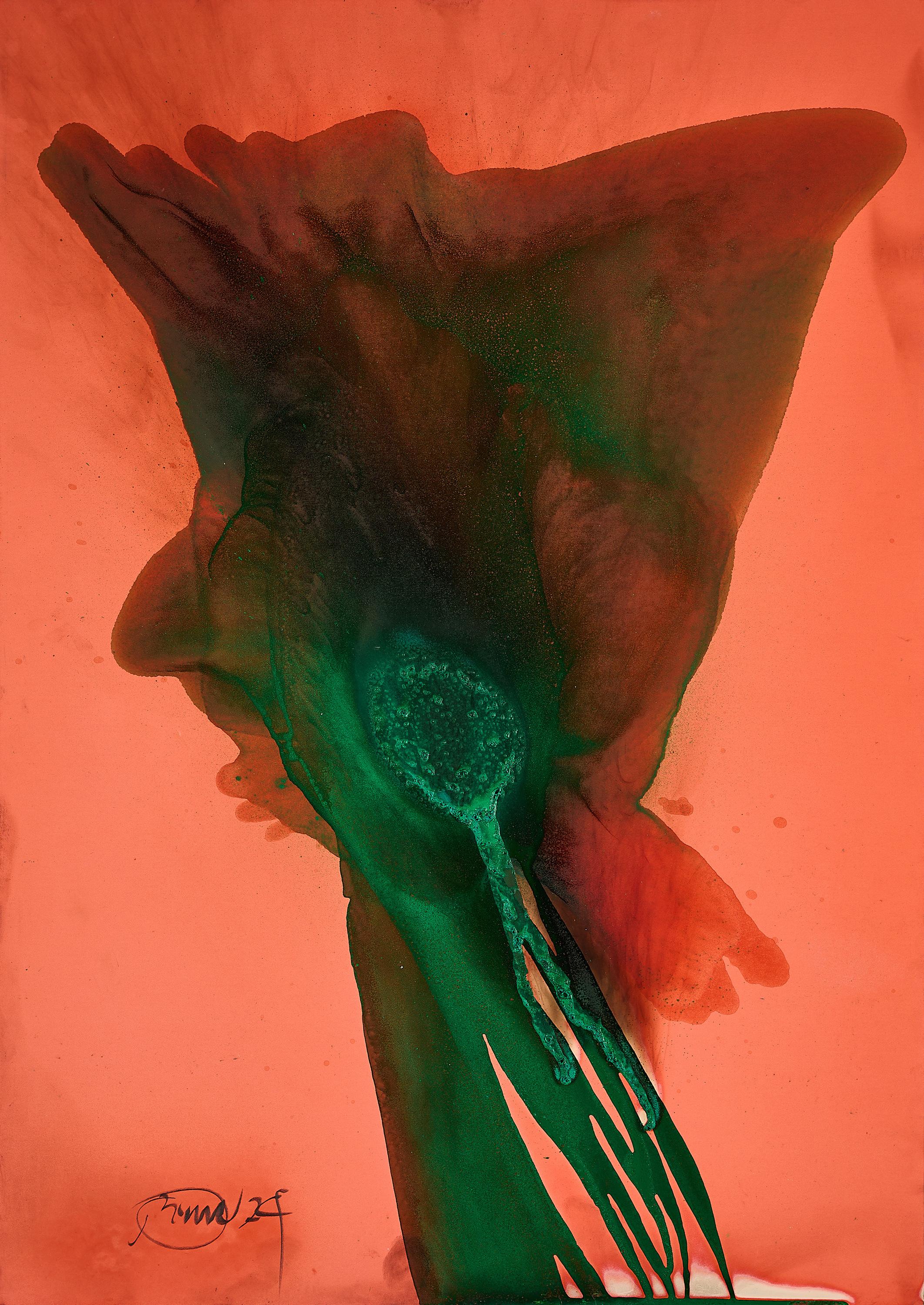 Otto Piene - Feuergouache.