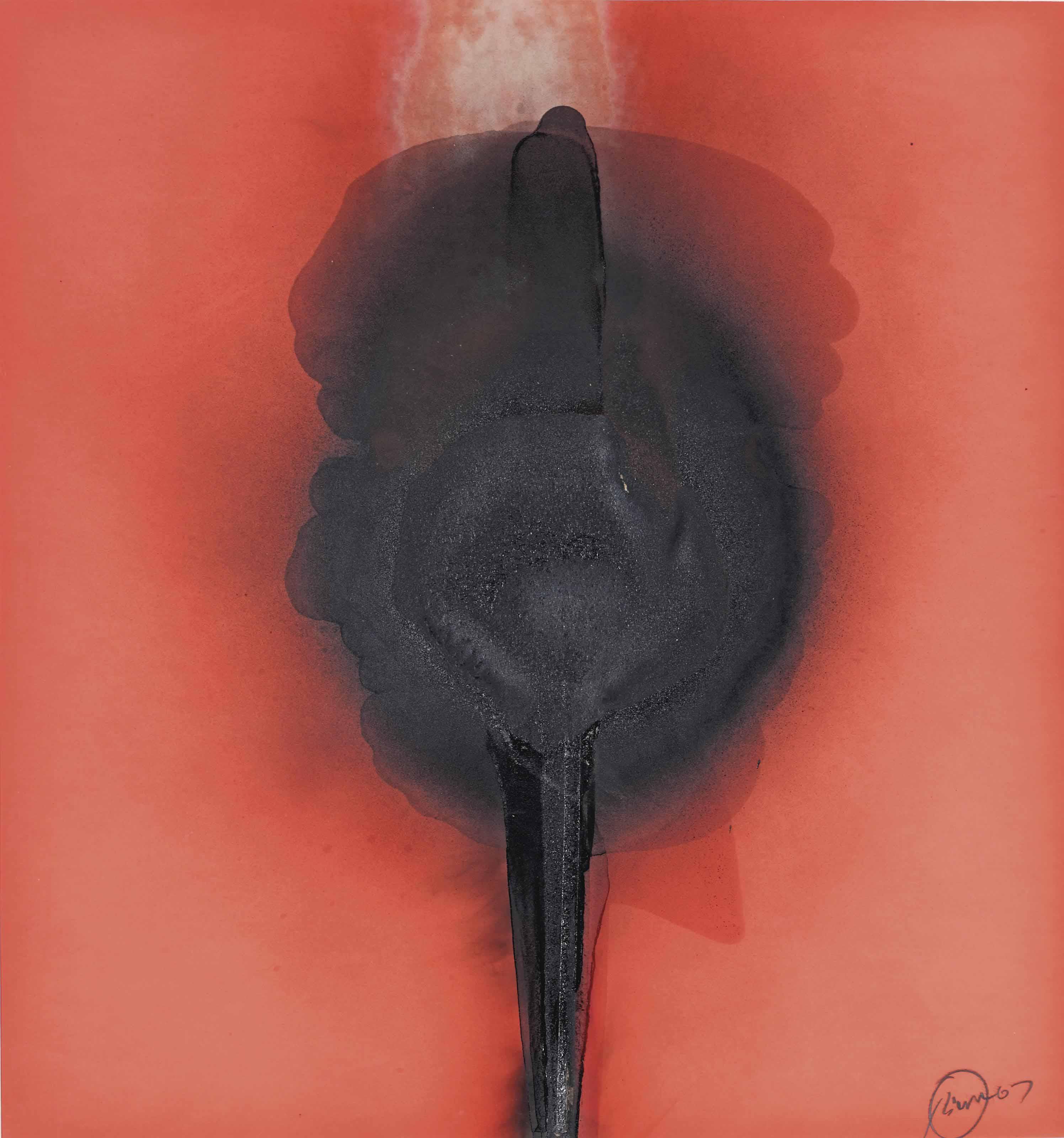 Otto Piene - Feuergouache