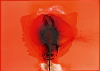 Otto Piene - Ohne Titel (Feuergouache).