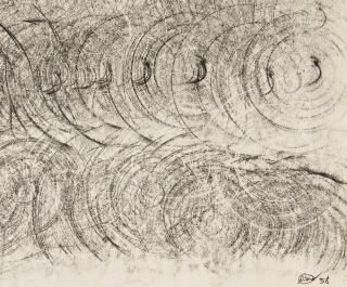 Otto Piene - Ohne Titel (Komposition mit Kreisen).
