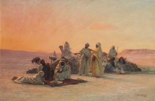 Otto Pilny - Prayer in the desert
