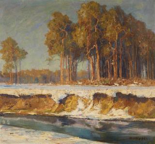 Otto Pippel - Wintersonne in Märkischer Landschaft