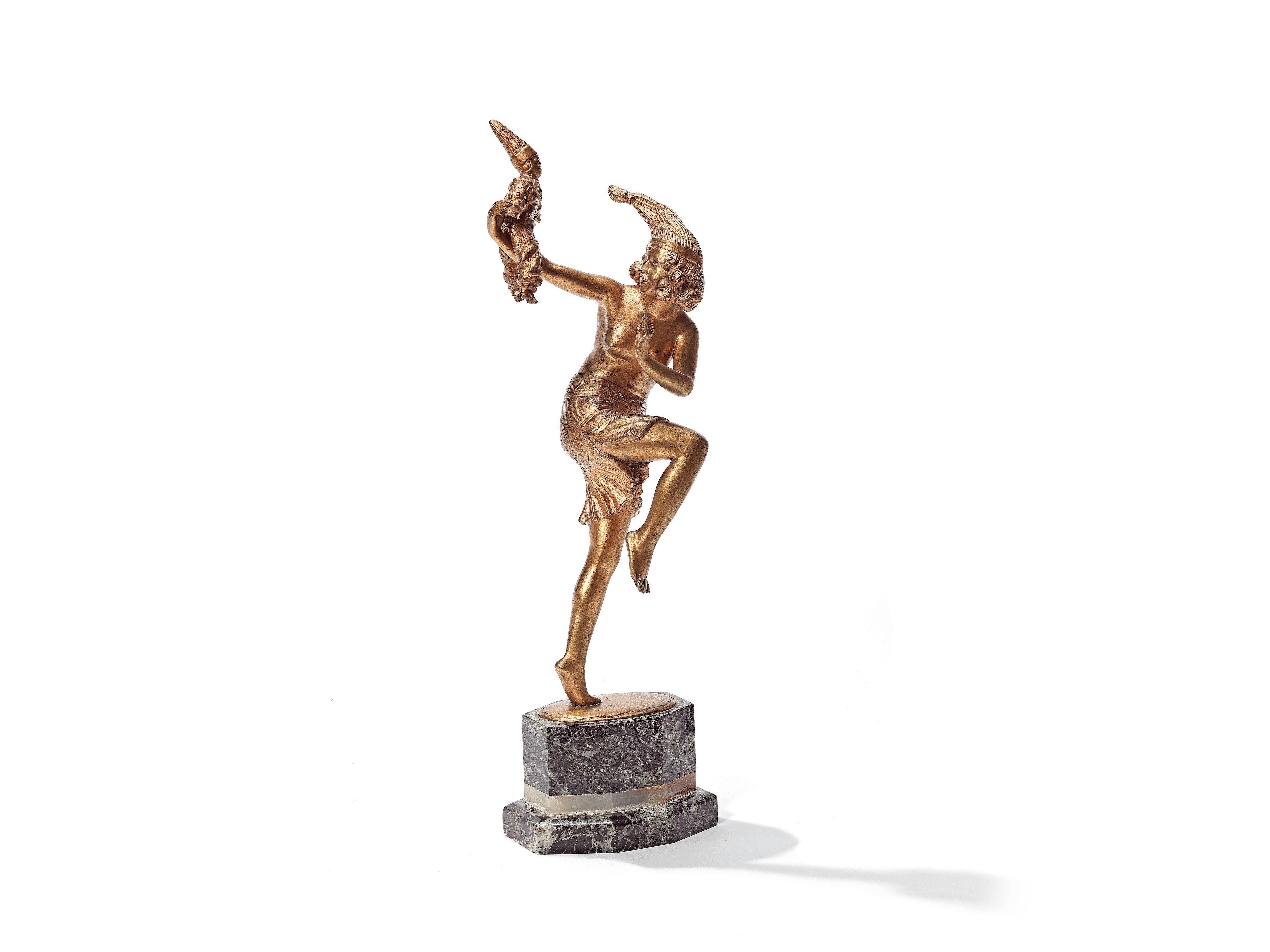 Otto Poertzel - Dancing Woman With Jester, Circa 1925