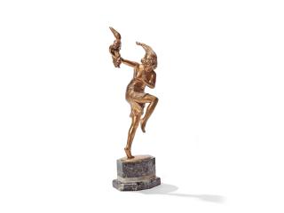 Otto Poertzel - Dancing Woman With Jester, Circa 1925