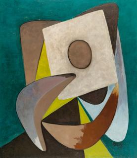 Otto Ritschl - „Komposition: Grün Violett“