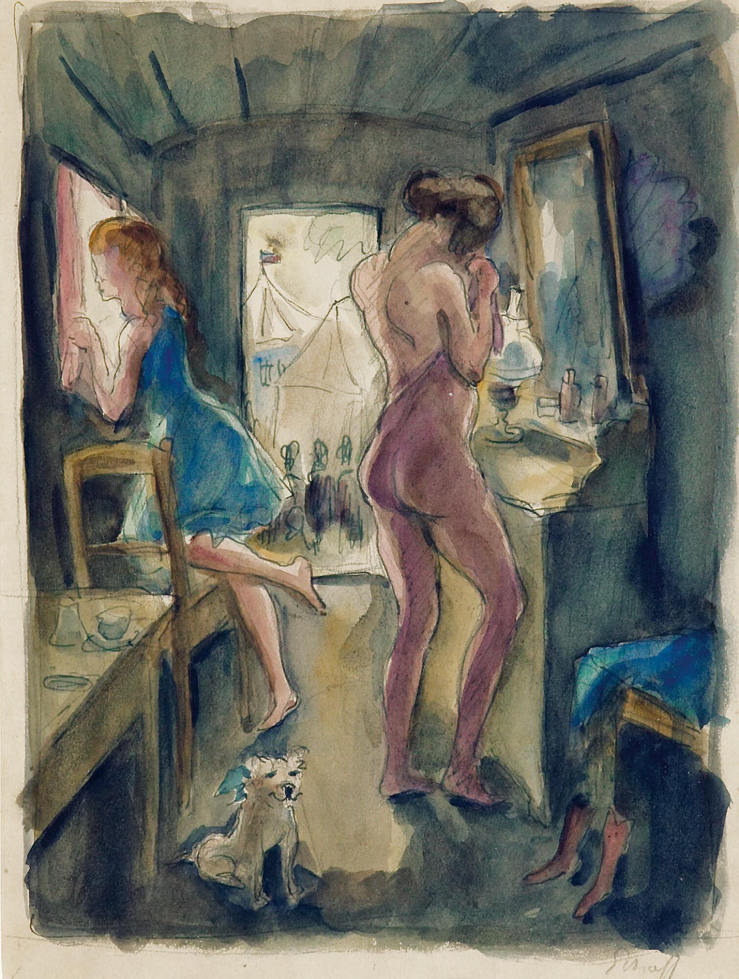 Otto Schoff - Im Zirkuswagen.