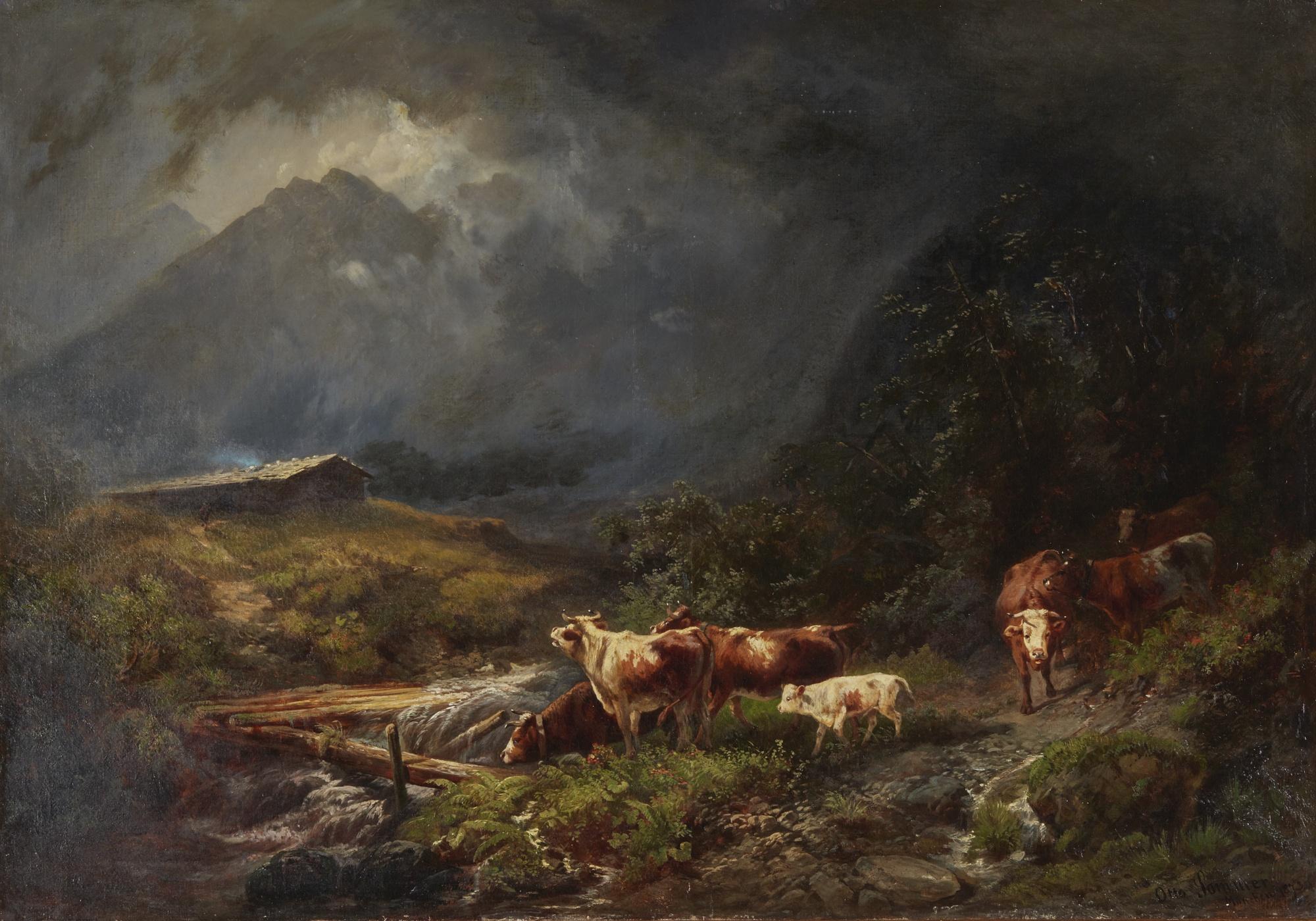 Otto Sommer - Cows In A Mountainous Landscape