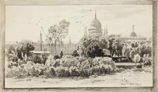 Otto Strützel - Blick auf die Theatinerkirche in München