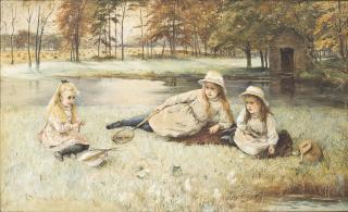 Otto Theodore Leyde, R.S.A. - The fishing party