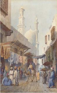 Otto Tilche - Arabs At The Souk, Cairo