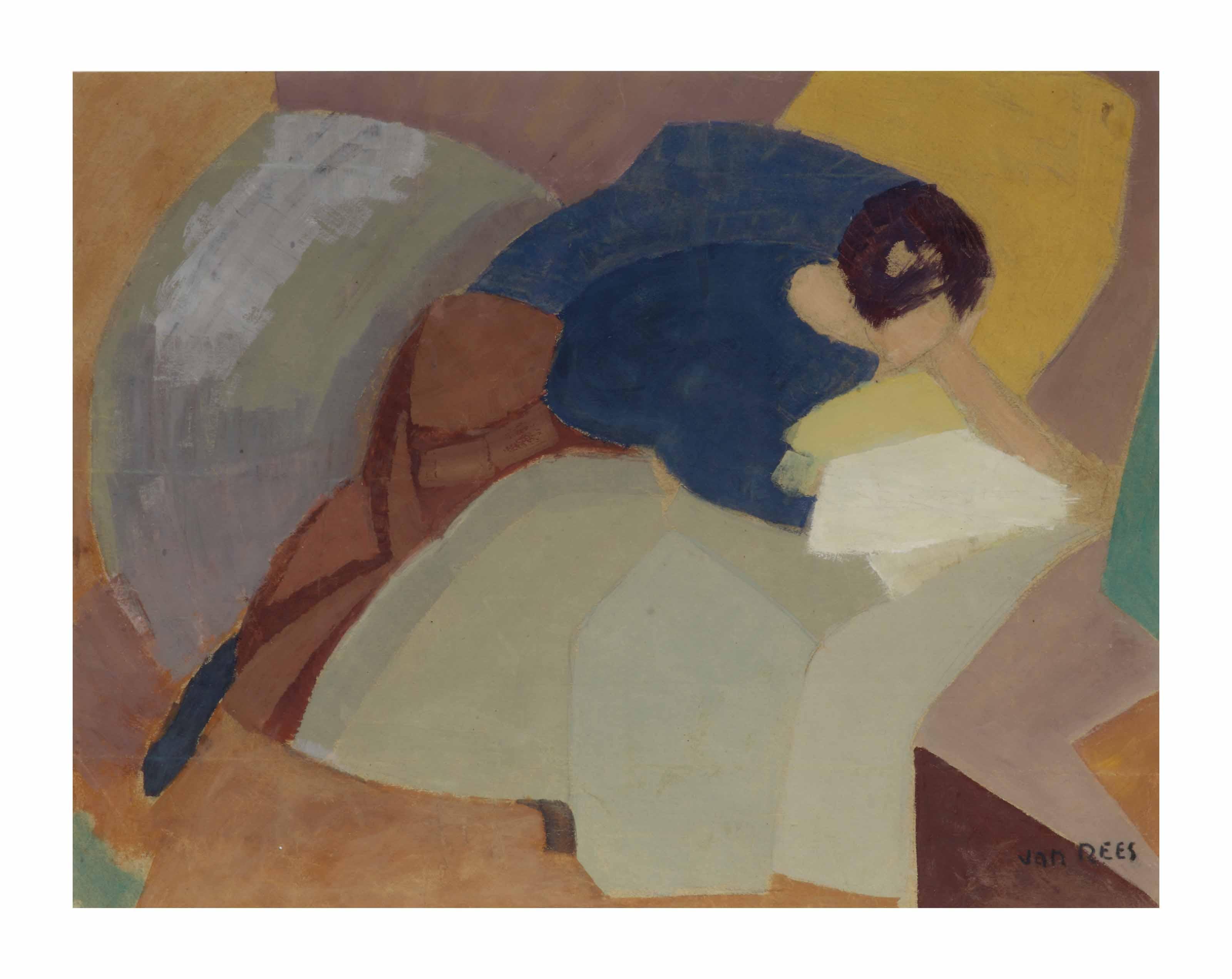 Otto Van Rees - Aditya lezend op de bank