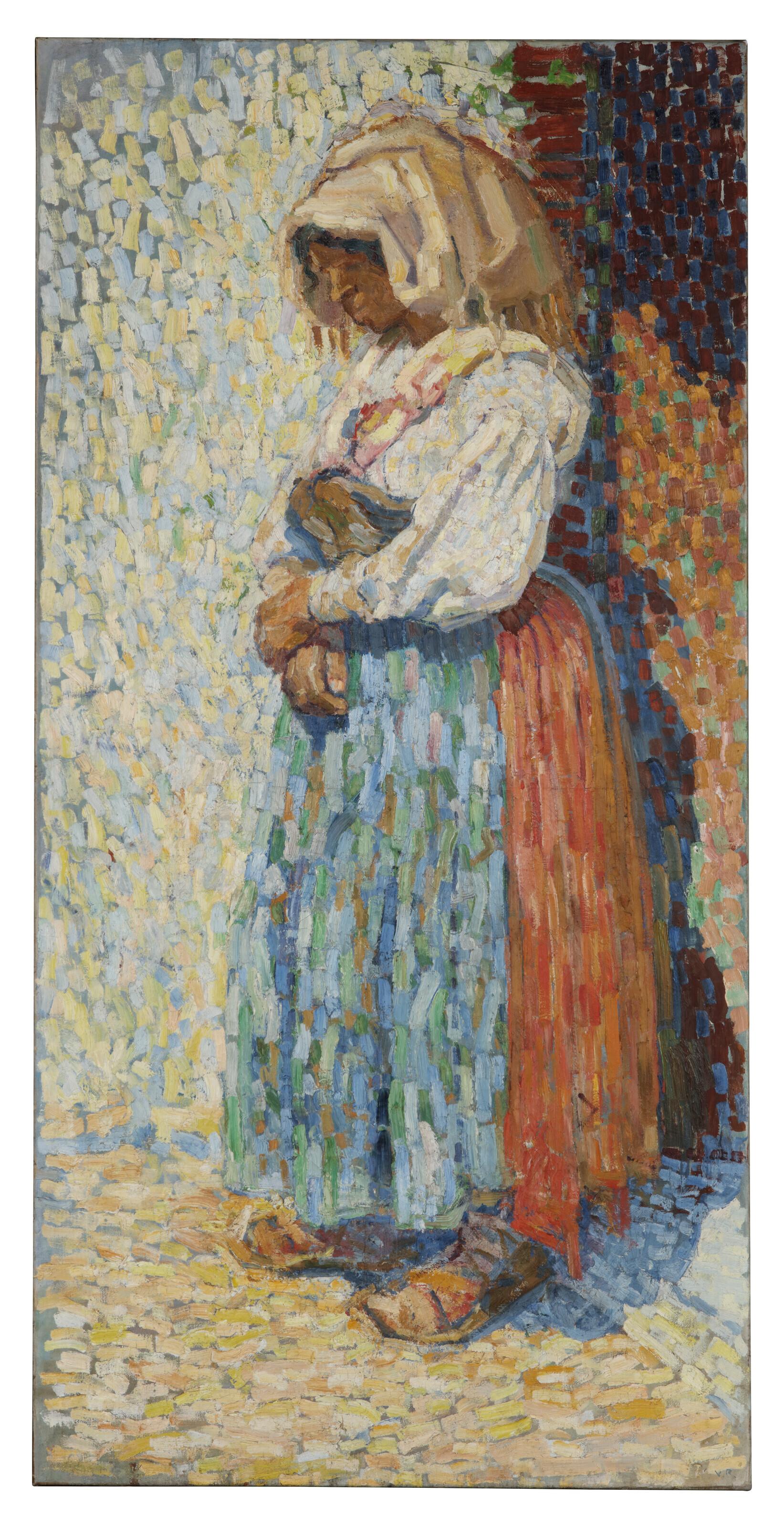 Otto Van Rees - Frau mit Kopftuch/ Boerin