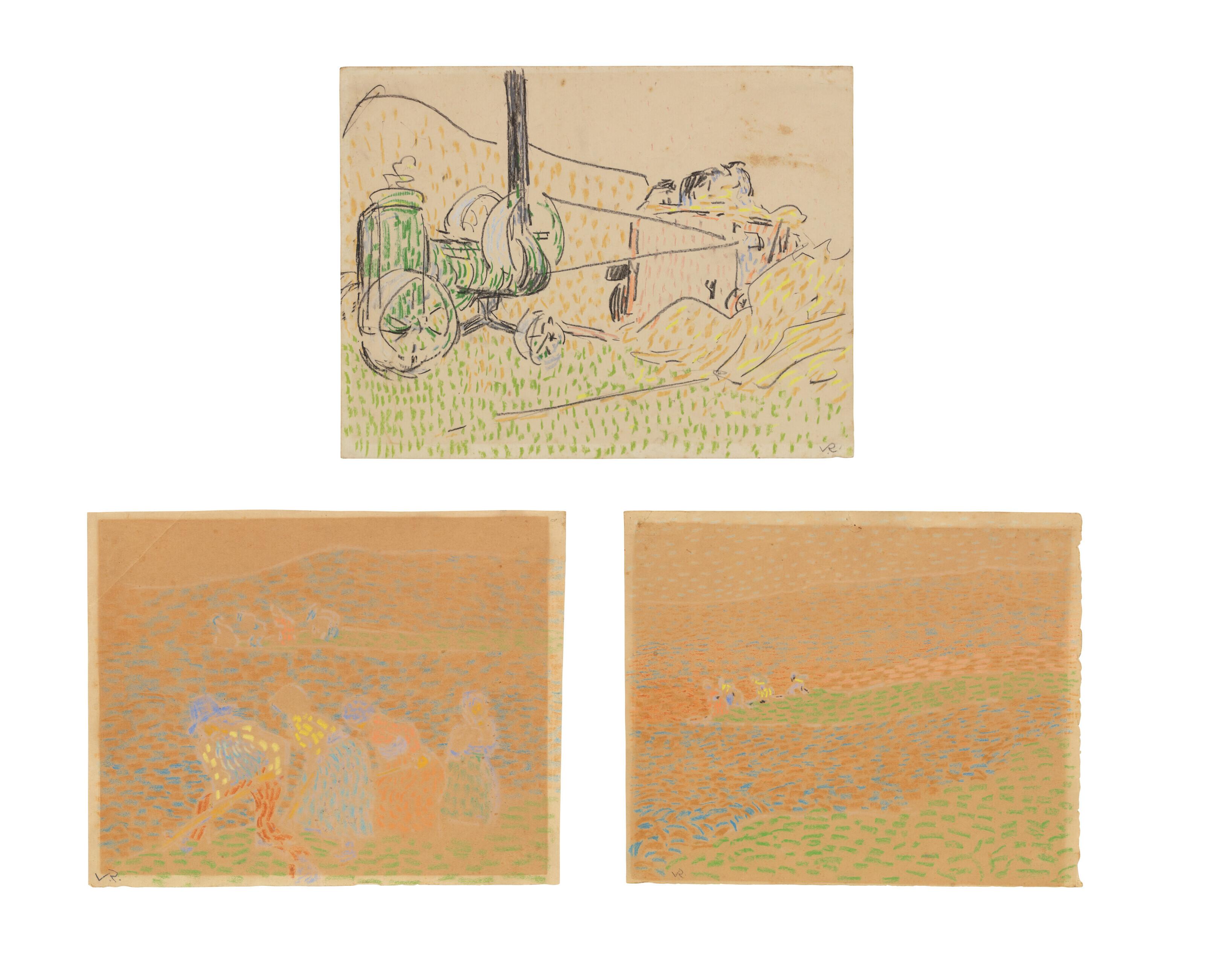 Otto Van Rees - (i) Oogst (Harvest)(ii-iii) Boeren op het land (Farmers Working the Land)