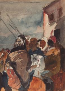 Otto von Faber Du Faur - Ausreitender Araberzug.