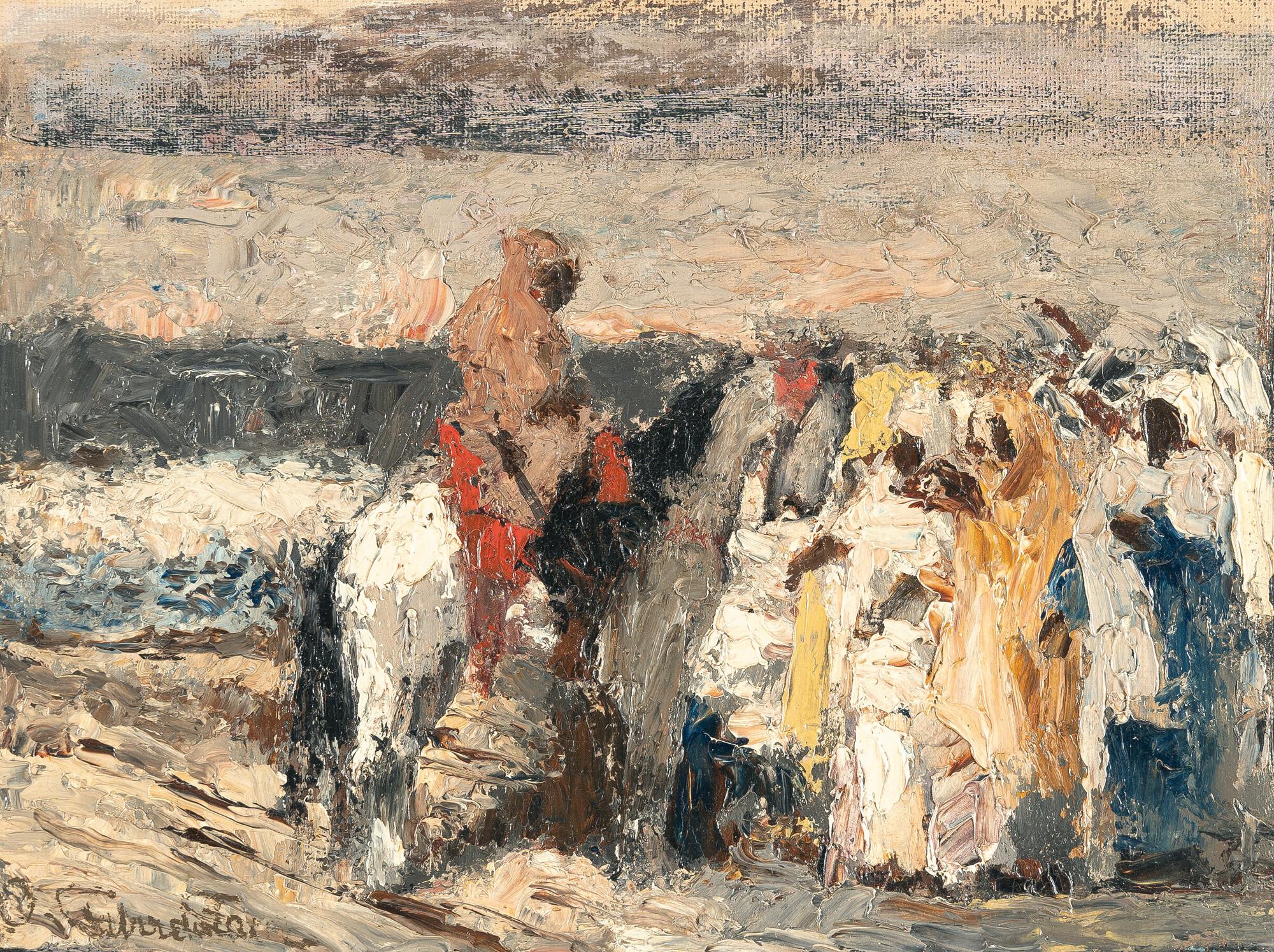 Otto von Faber Du Faur - Die Ansprache des Beduinenreiters