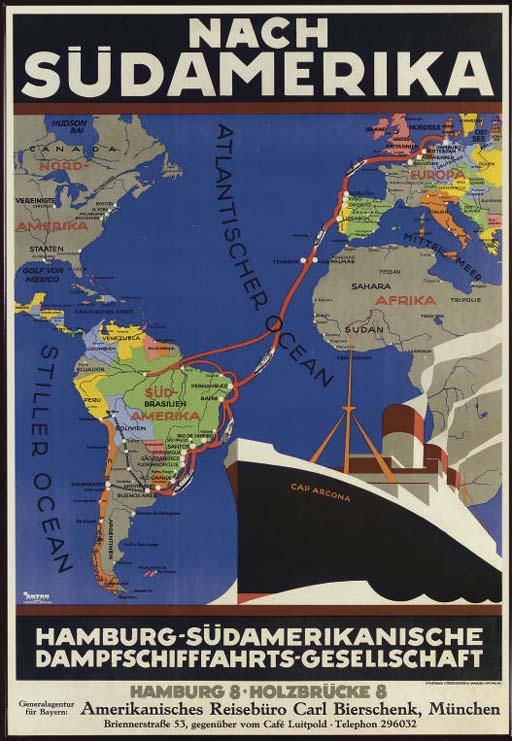 Ottomar Anton - Hamburg South American Lines Cap Arcona