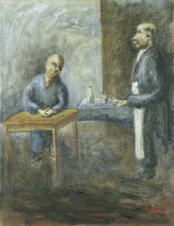 Ottone Rosai - Uomini al tavolo