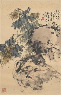 Ou Haonian - Chrysanthemum and Rock