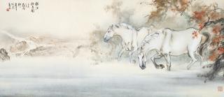 Ou Haonian - Horses Drinking Water (Warring States Period To Western Han Dynasty，5Th Century Bc - 1St Century)