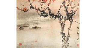 Ou Haonian - Landscape with A Boat