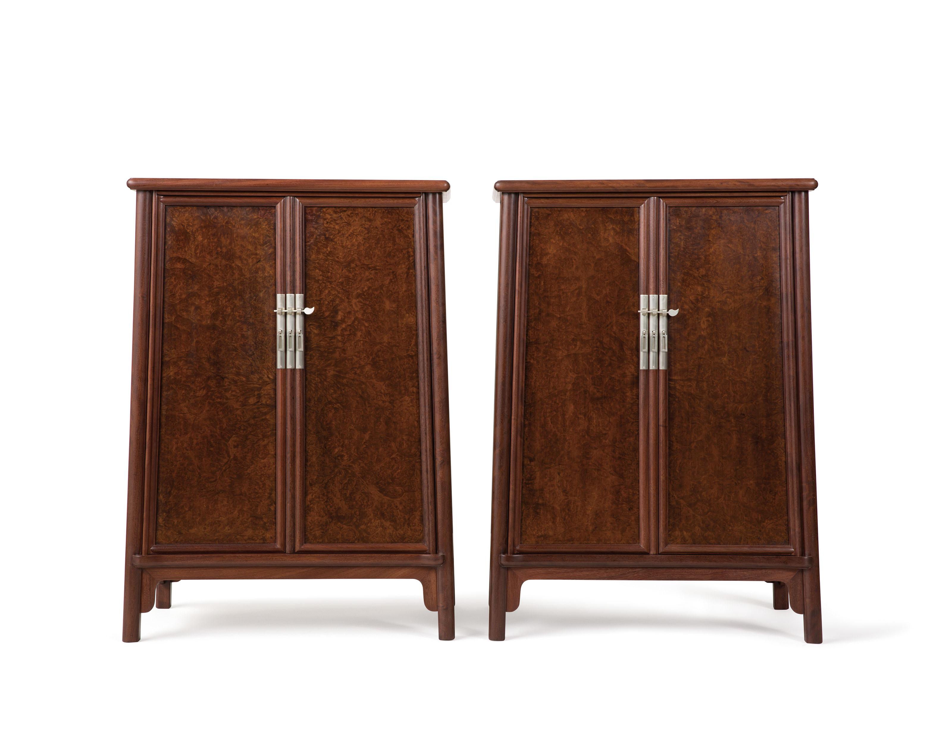 Ou Shengchun - A Pair Of Round-Corner Cabinets, Yuanjiaogui