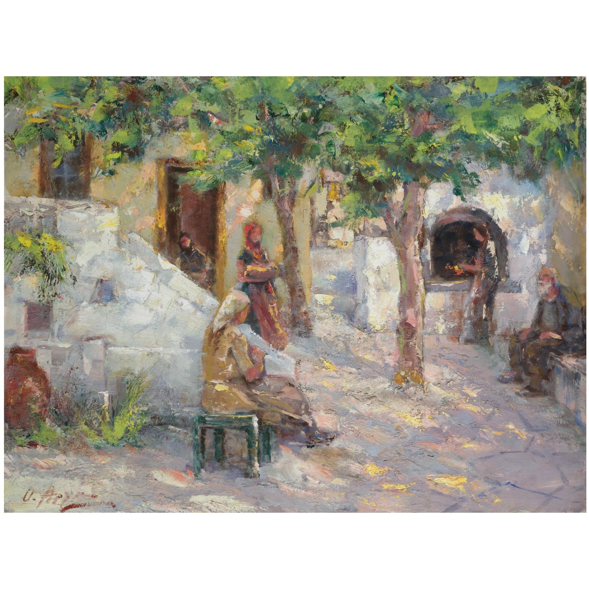 Oumbertos Argyros - Greek A Sunlit Courtyard