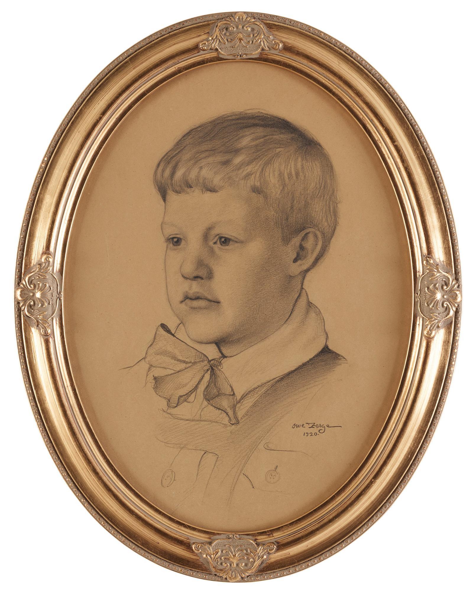 Owe Zerge - Portrait of Åke Carlsten, seven years of age