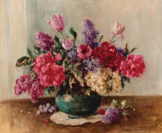 Owen Bowen - A Vase Of Mixed Flowers