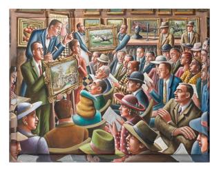 P J Crook - The Masterpiece 101 x 132cm (39 3/4 x 51 15/16in) overall