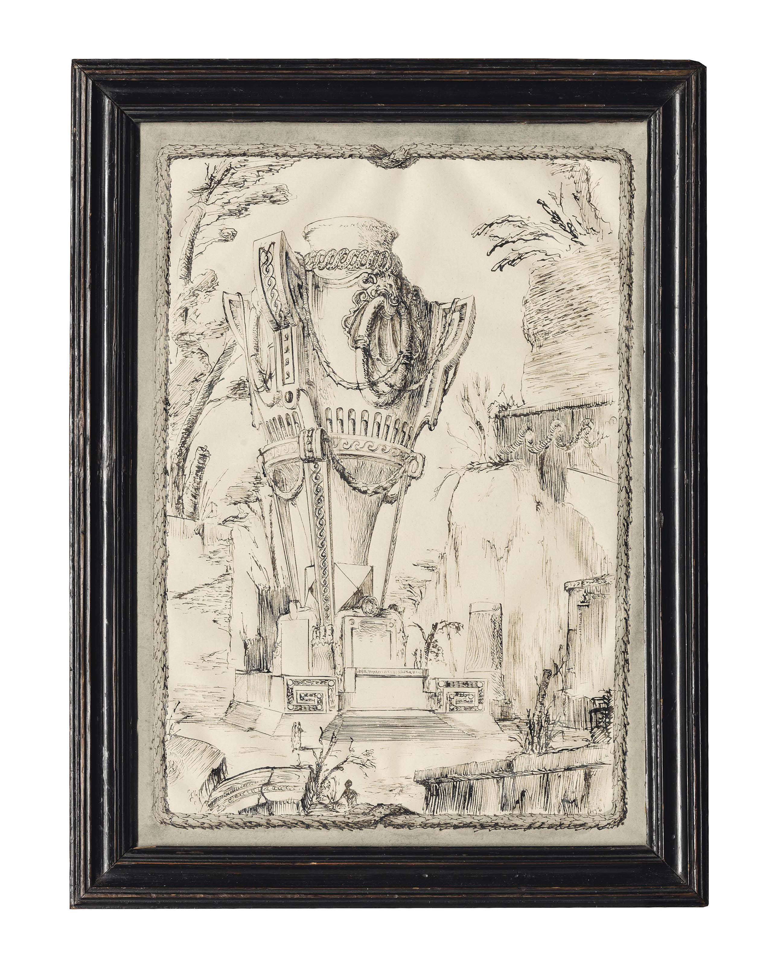 Pablo Bronstein - large Urn with admirers