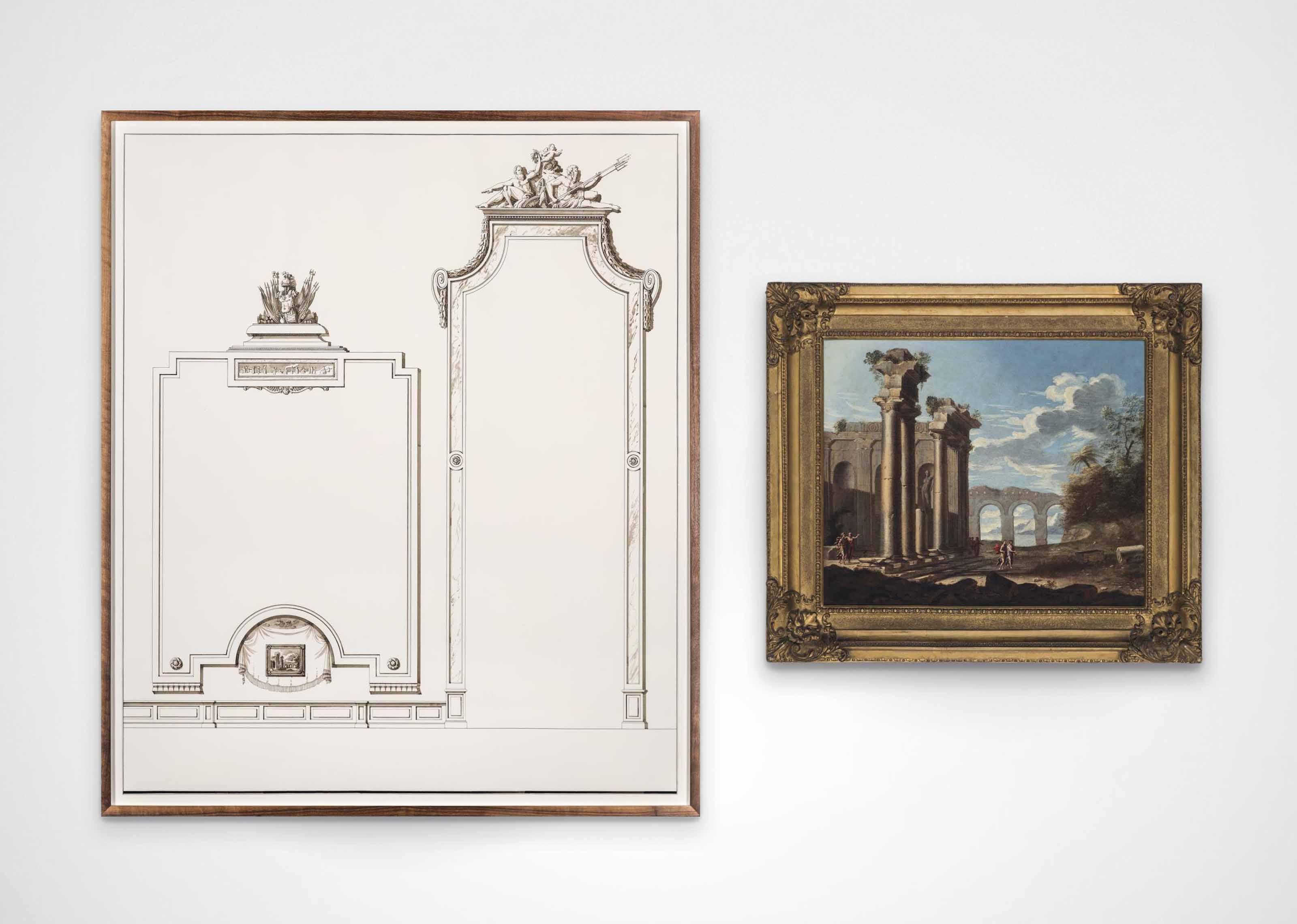 Pablo Bronstein - New Design for the Treatment of Walls for the display of Painting in Oils