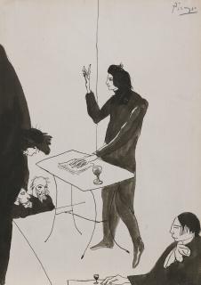 Pablo Picasso - Au Quartier Latin, Le Conférencier