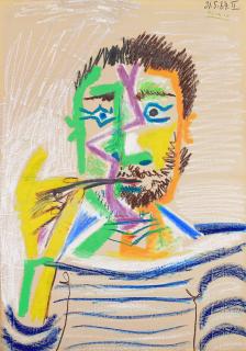 Pablo Picasso - Buste d\'homme à la cigarette