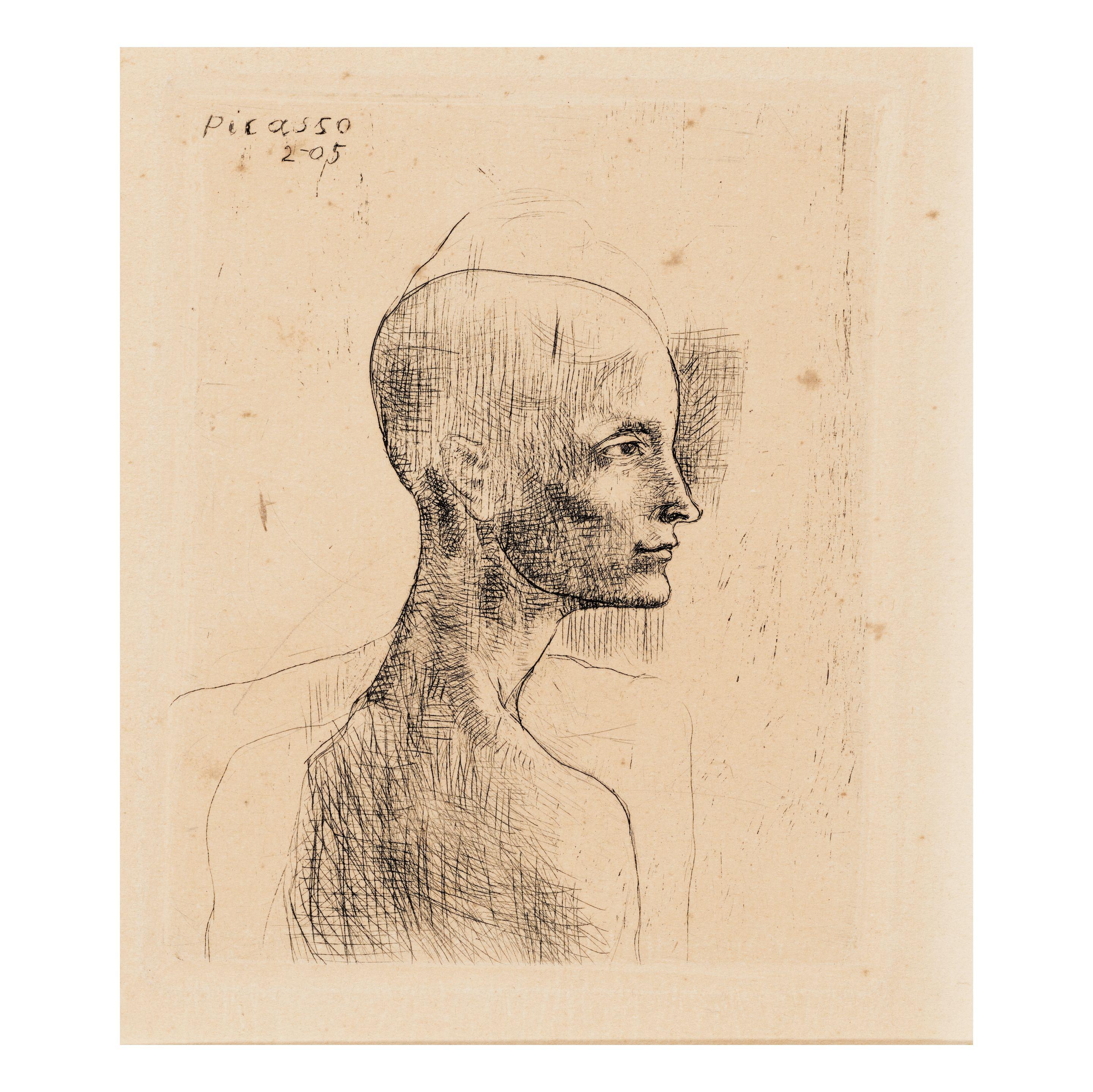 Pablo Picasso - Buste d\'Homme, from La Suite des Saltimbanques