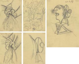 Pablo Picasso - Cinq études pour \