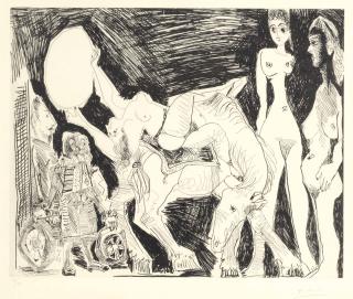 Pablo Picasso - Cirque: Ecuyère, Femmes Et Spectateurs, From La Série 347