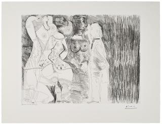 Pablo Picasso - Degas Imaginant, Fête Champêtre, Avec Bal Musette Masqué, From La Série 156