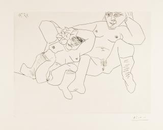 Pablo Picasso - Deux femmes en chausettes.
