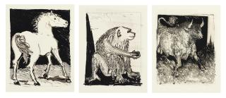 Pablo Picasso - Eaux-Fortes originales pour des Textes de Buffon, Martin Fabiani, Paris, 1942 (B. 328-358; Ba. 575-605; C. books 37)