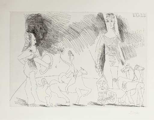 Pablo Picasso - Ecuyères Et Jongleuse, From Séries 347 (B. 1482; Ba. 1497 Bb1)