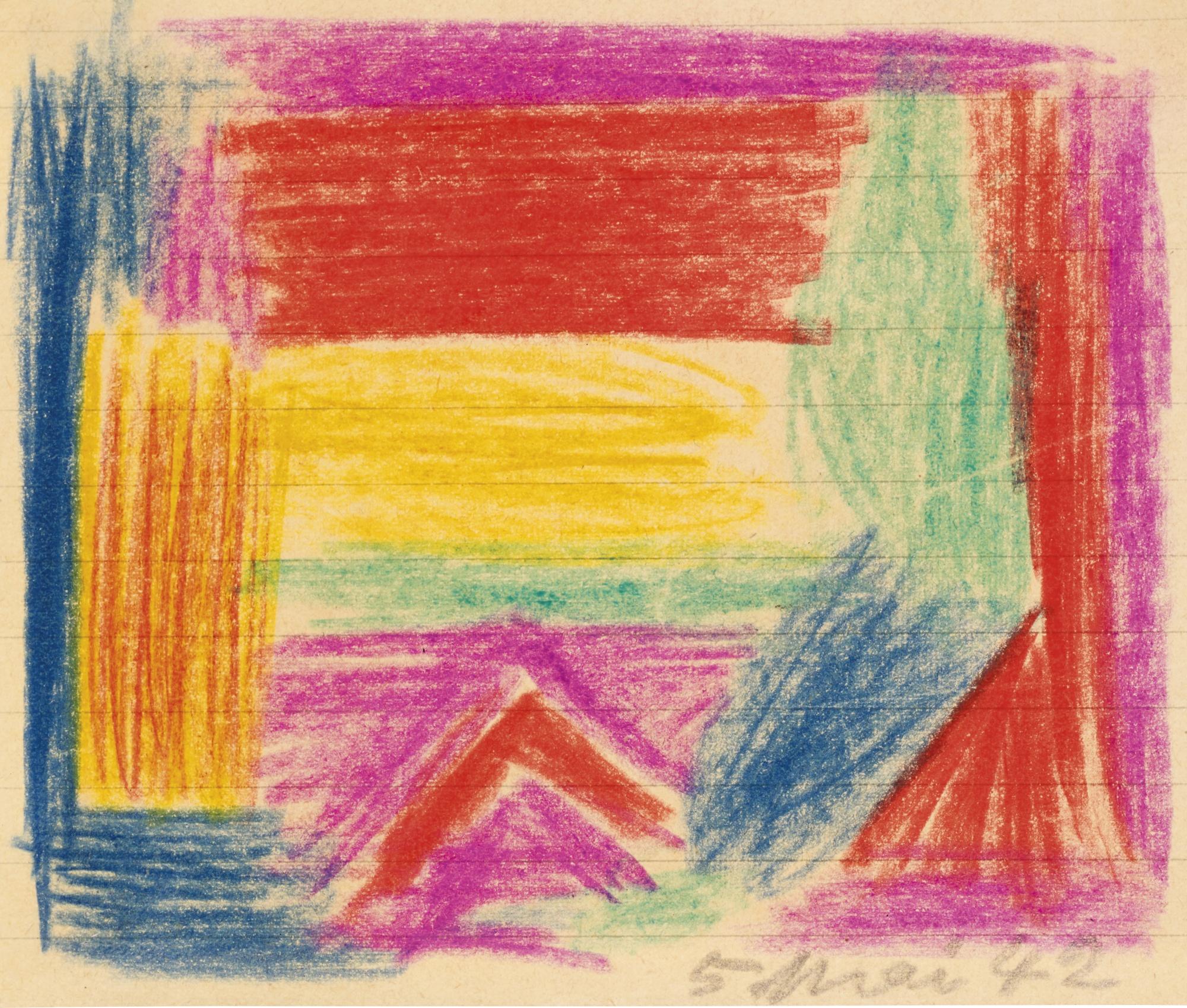 Essai De Crayons De Couleur by Pablo Picasso Art.Salon